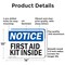 Signmission First Aid Kit Inside, 14 in W x Rectangle, Aluminum OS-2PACK-NS-A-1014-L-12738 - alternate 8